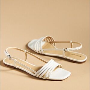 Reformation Millie Lattice Sandal, White, US9/EU40
